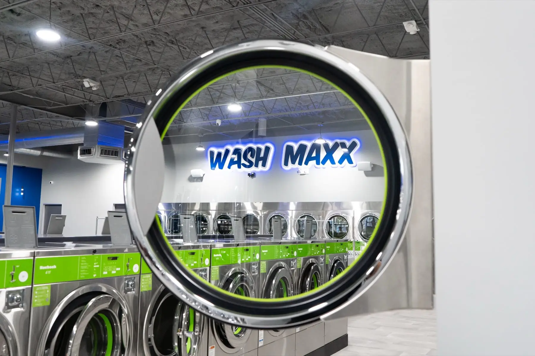 Modern machines inside the WASH MAXX Post Oak facility