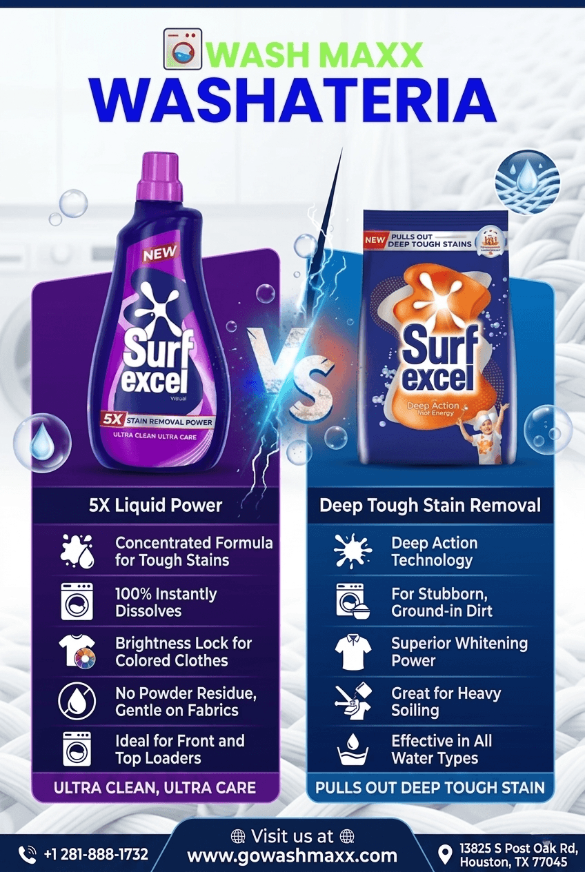 Liquid Vs Powder Liquid vs Powder Detergent: Which Is Better? | WashMaxx Washateria